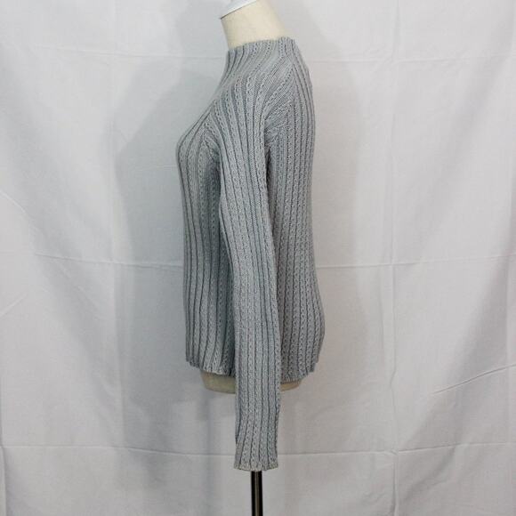 INC International Concepts Wool Cotton Cable Knit Cardigan Size L - Picture 6 of 9